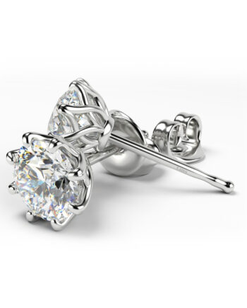 Cercei tip diamant, zirconiu cubic, argint 925‰